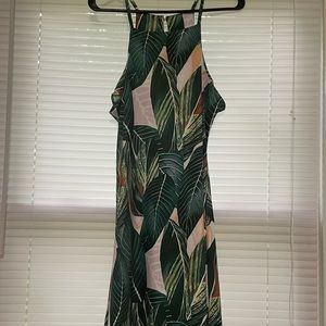NWOT. Women's Halter Neck Boho Floral Print Loose Casual Sleeveless Short Dress